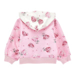 MONNALISA felpa con zip e cappuccio tinta unita cn cappuccio in contrasto Rosa per Neonata 39D800 ROSA MONNALISA 