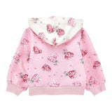 MONNALISA felpa con zip e cappuccio tinta unita cn cappuccio in contrasto Rosa per Neonata 39D800 ROSA MONNALISA 