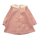 BABIDU abito tinta unita con colletto in contrasto Rosa per Neonata 92770 ROSA BABIDU 