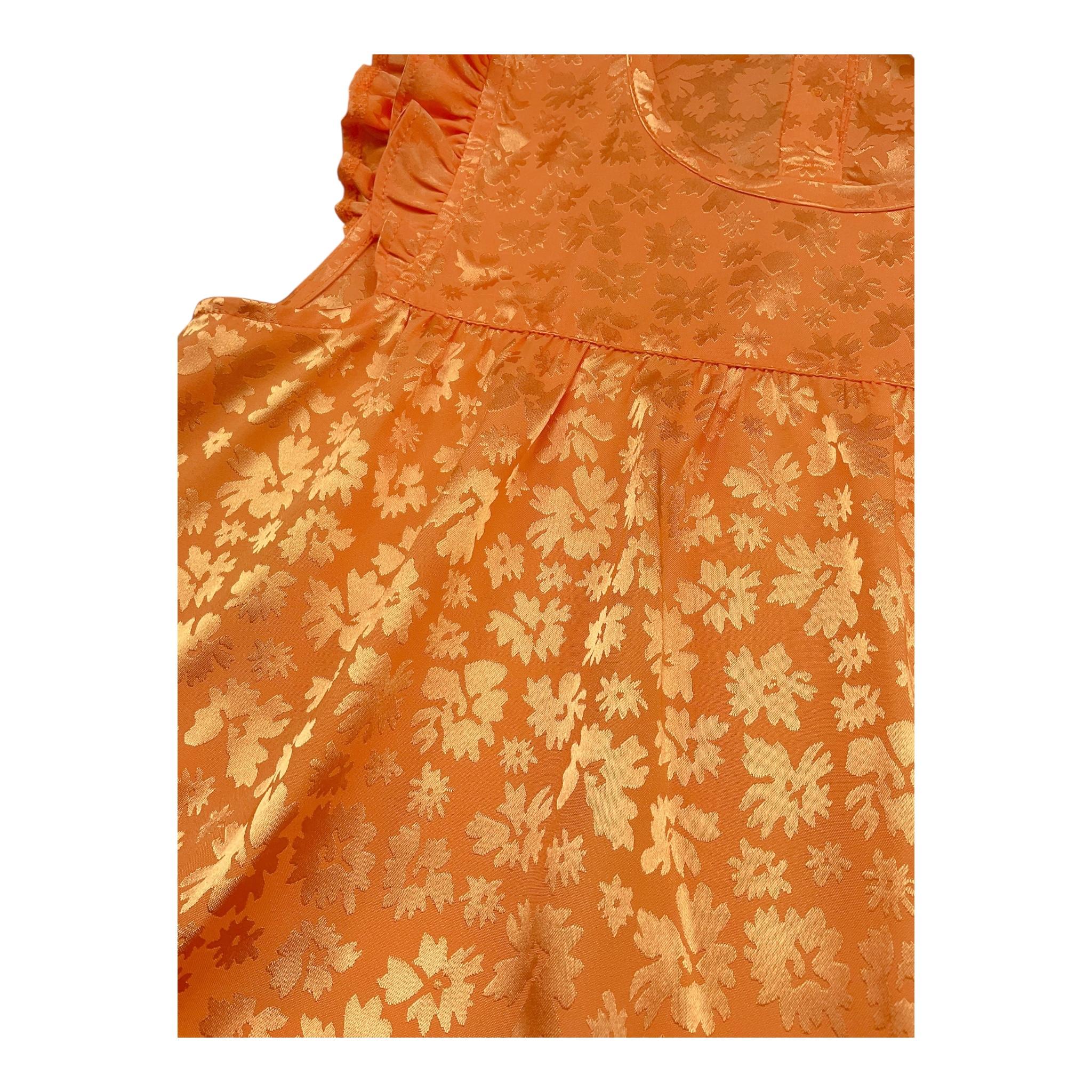 Caffe' D'Orzo Top Tinta Unita con Fantasia Giromanica per Bambina ZW5A12 ARANCIONE CAFFE' D'ORZO 