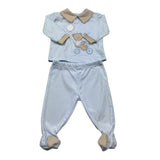 Isabel & Martinez Completo 2 Pezzi Shirt-Ghettina per Neonato IM25N479 AZZURRO ISABEL & MARTINEZ 