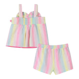 Billieblush Completo 2 Pezzi Top-Short Multicolor per Neonata U20821 MULTICOLO BillIEBLUSH 