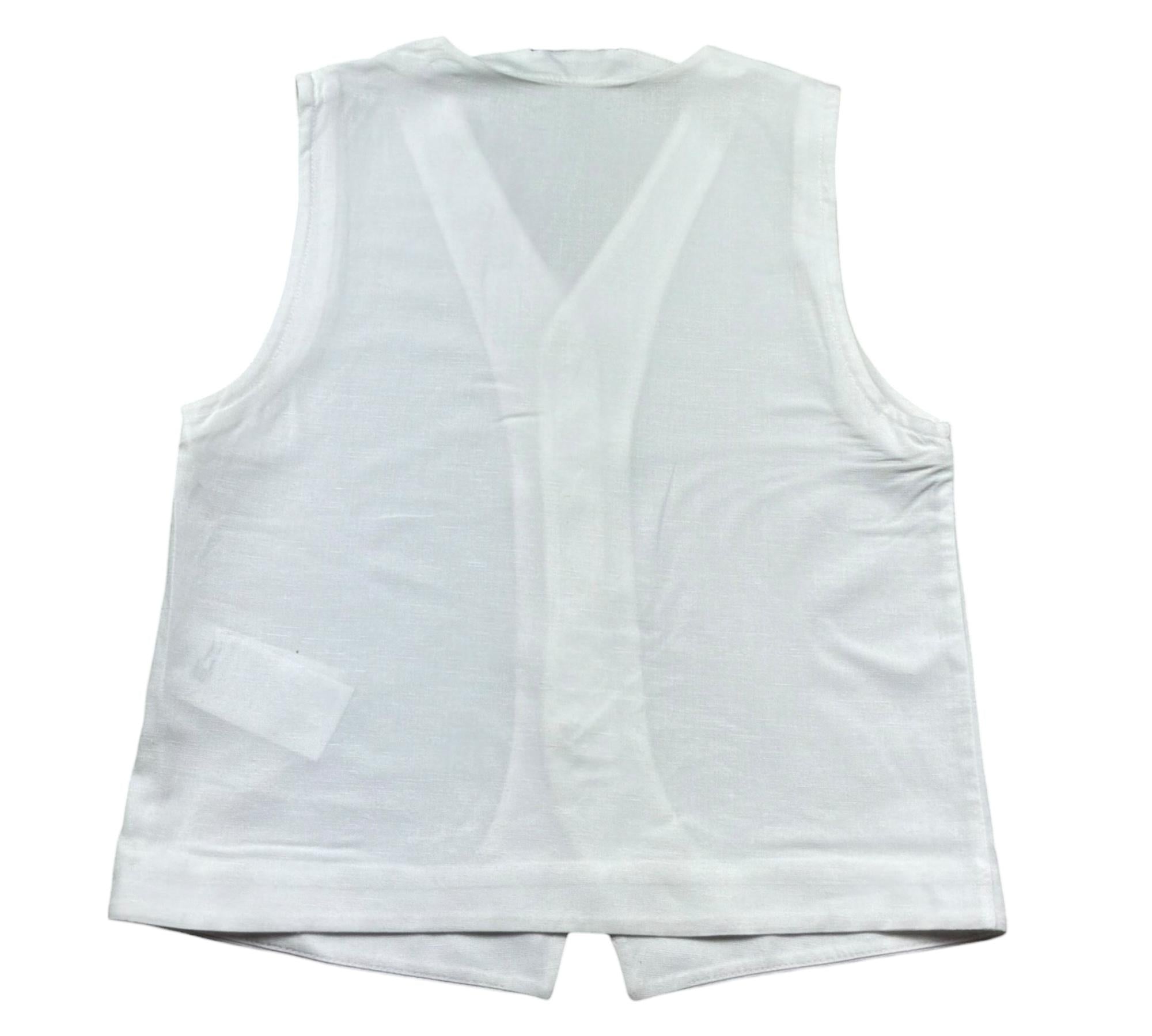 Paolo Pecora Gilet Tinta Unita per Bambino PP4189 BIANCO PAOLO PECORA 