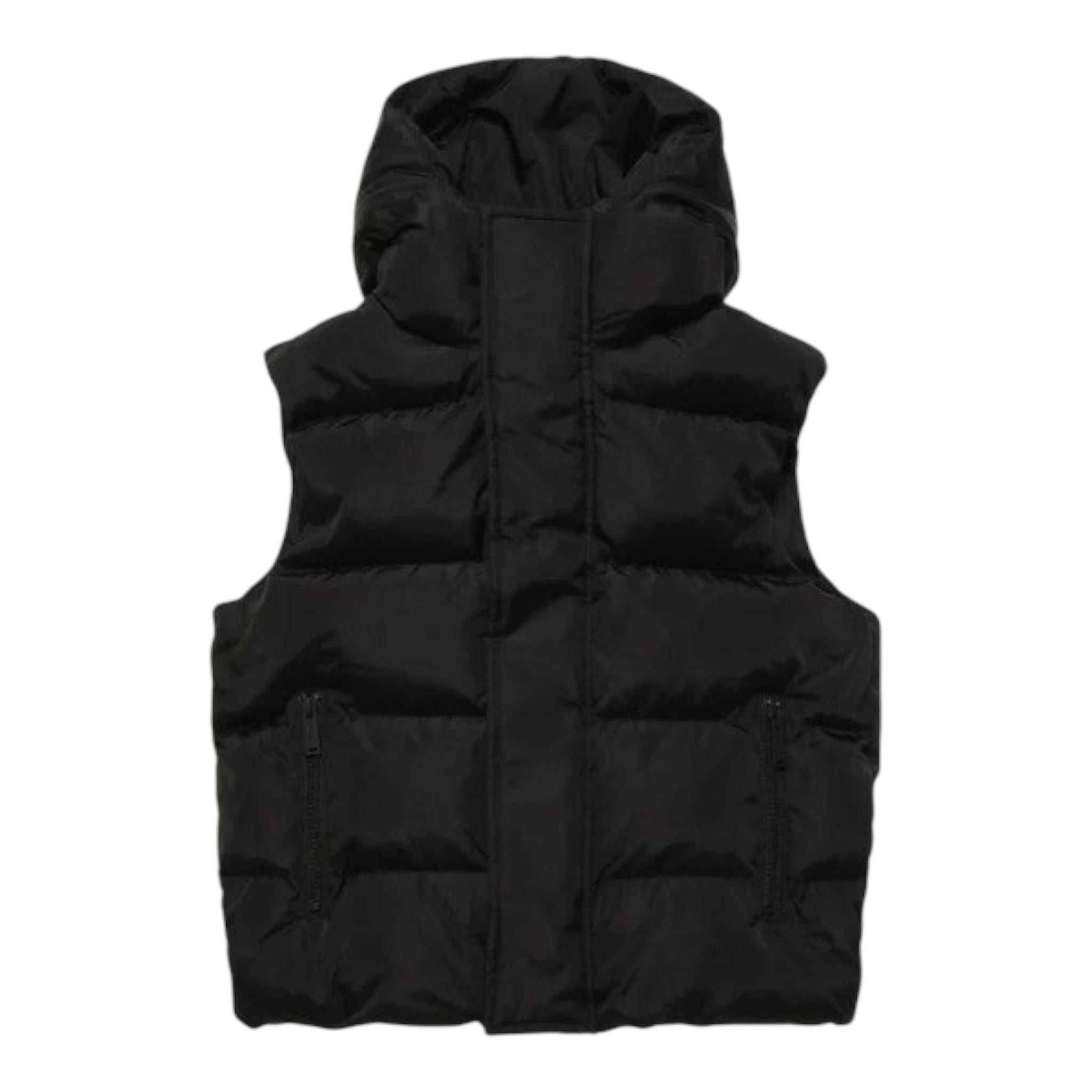 DSQUARED2 giubbino tinta unita con cappuccio smanicato Nero per Bambino DQ1731 NERO DSQUARED2 