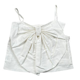 Vicolo Top Bretelline Tinta Unita con Fiocco per Neonata 3146TOP00317XN BIANCO VICOLO 