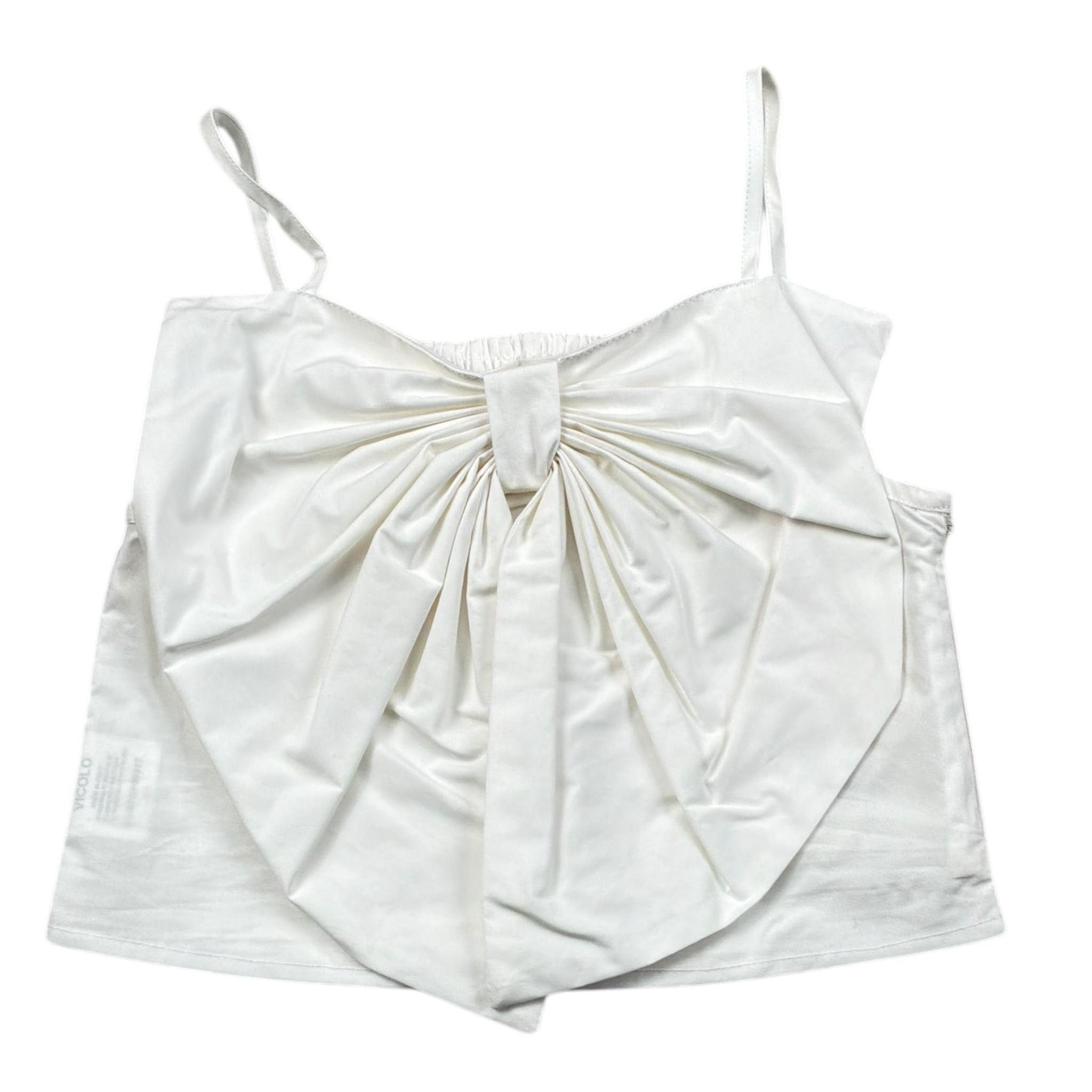 Vicolo Top Bretelline Tinta Unita con Fiocco per Neonata 3146TOP00317XN BIANCO VICOLO 