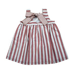 Calamaro Abito Bicolore con Fantasia A Righe per Neonata 21300 BIANCO CALAMARO 