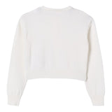 Elisabetta Franchi Cardigan Tinta Unita con Stampa Logo per Bambina EFMA163 PANNA ELISABETTA FRANCHI 