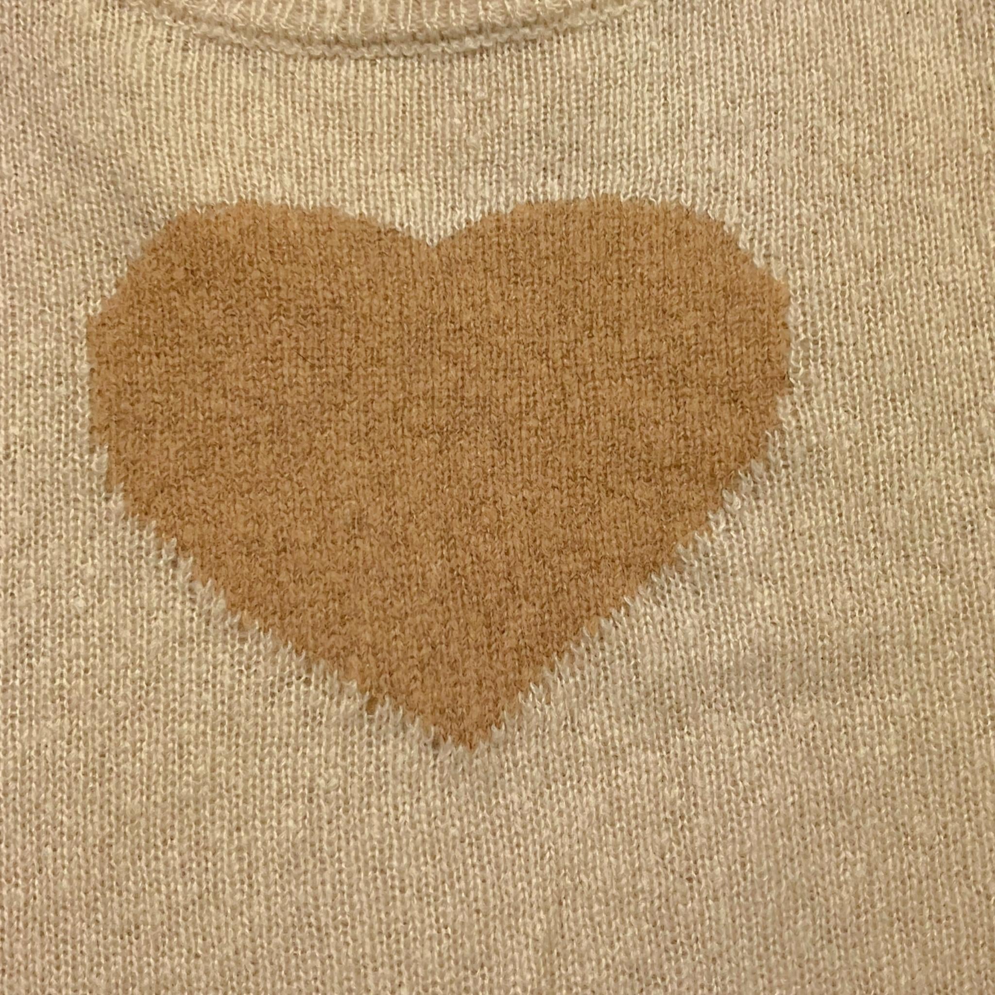 ZHOE & TOBIAH maglia girocollo tinta unita con stampa Beige per Bambina SSW2 BEIGE ZHOE & TOBIAH 