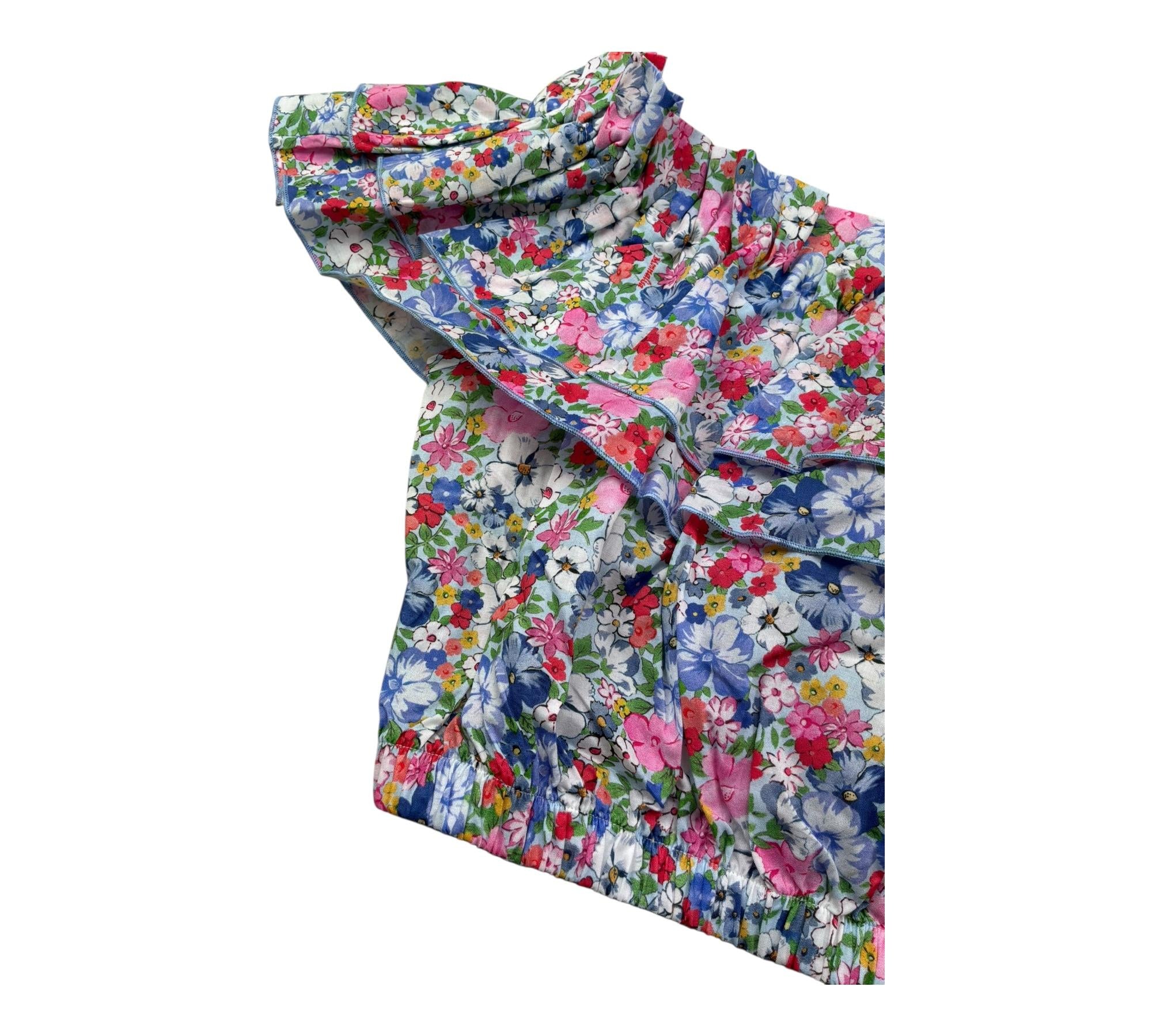 Monnalisa Top Mezza Manica Stampa Fantasia Floreale per Bambina 419301 MULTICOLOR MONNALISA 