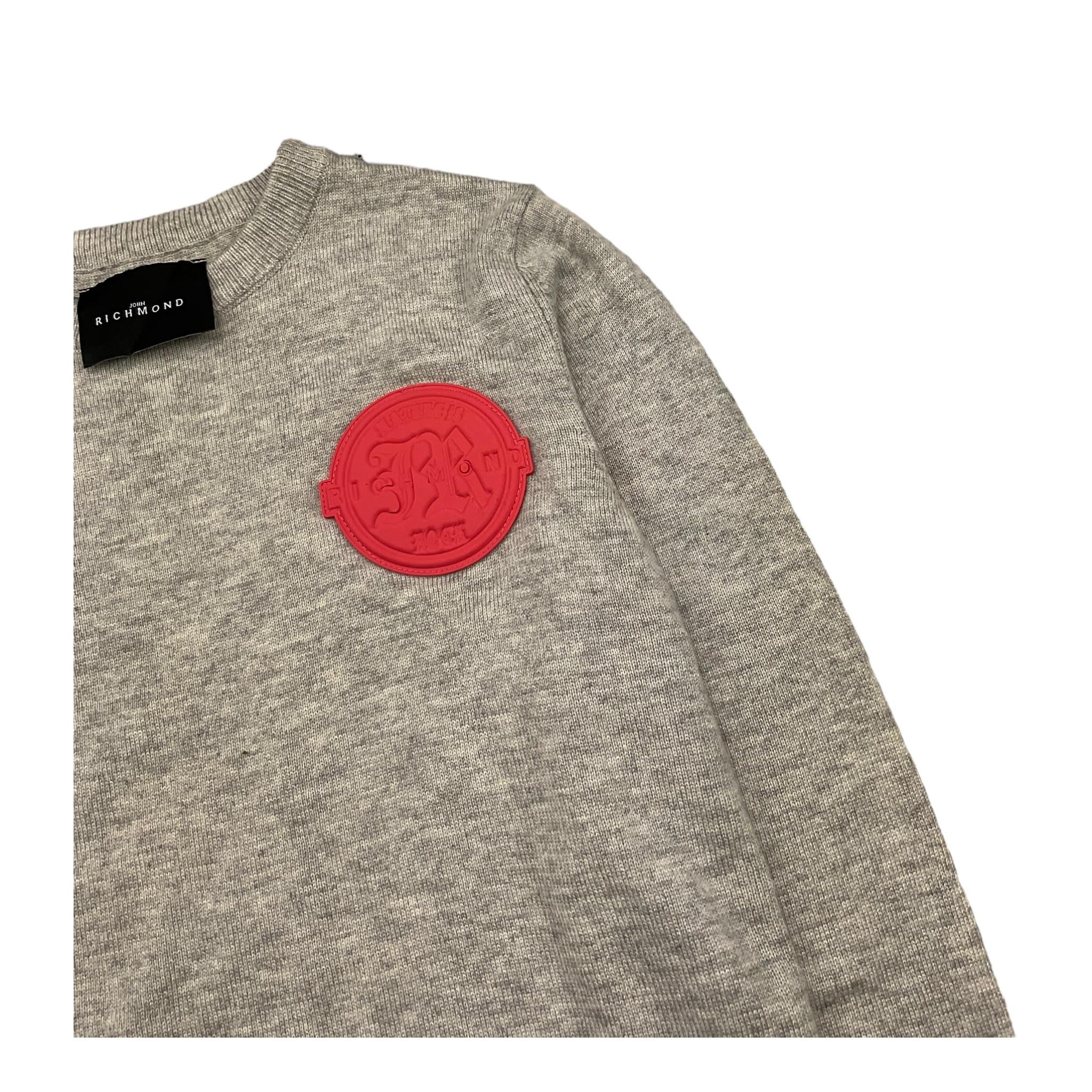 JOHN RICHMOND maglia girocollo tinta unita con profili in contrasto Grigio per Bambino RGA25131MA GRIGIO JOHN RICHMOND 