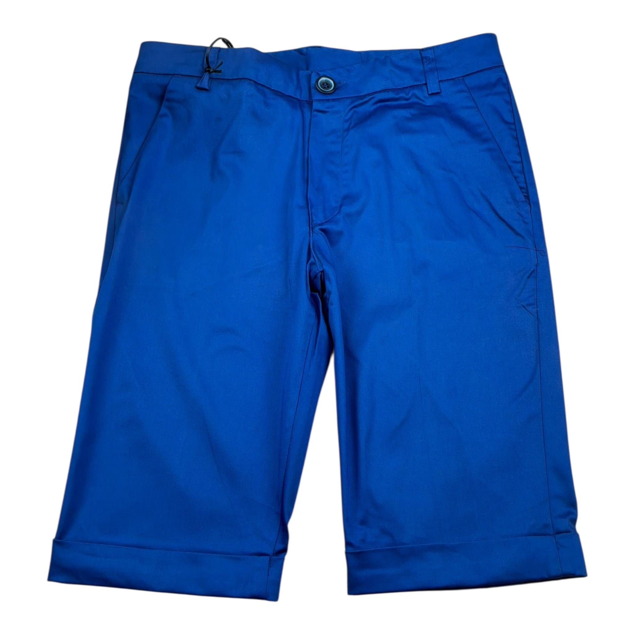 Manuel & Frank Bermuda Tinta Unita con Girovita Regolabile per Bambino MF2230R COBALTO MANUEL & FRANK 