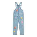 Stella Mccartney Salopette In Denim Tinta Unita con Ricami per Bambina TWAA22 AZZURRO STELLA McCARTNEY 