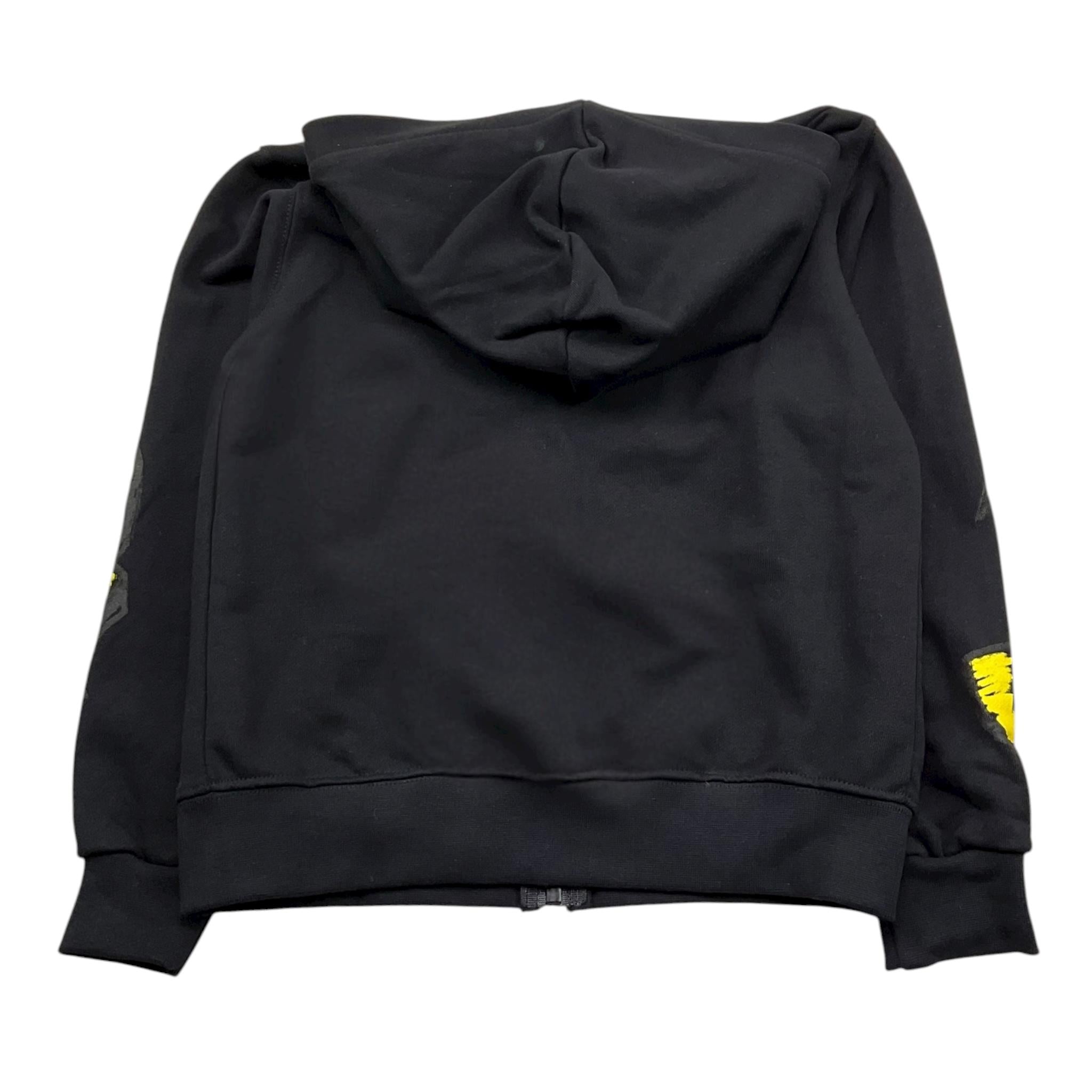 Disclaimer Felpa con Zip E Cappuccio Tinta Unita con Stampe per Bambino 25EDK58435 NERO DISCLAIMER 