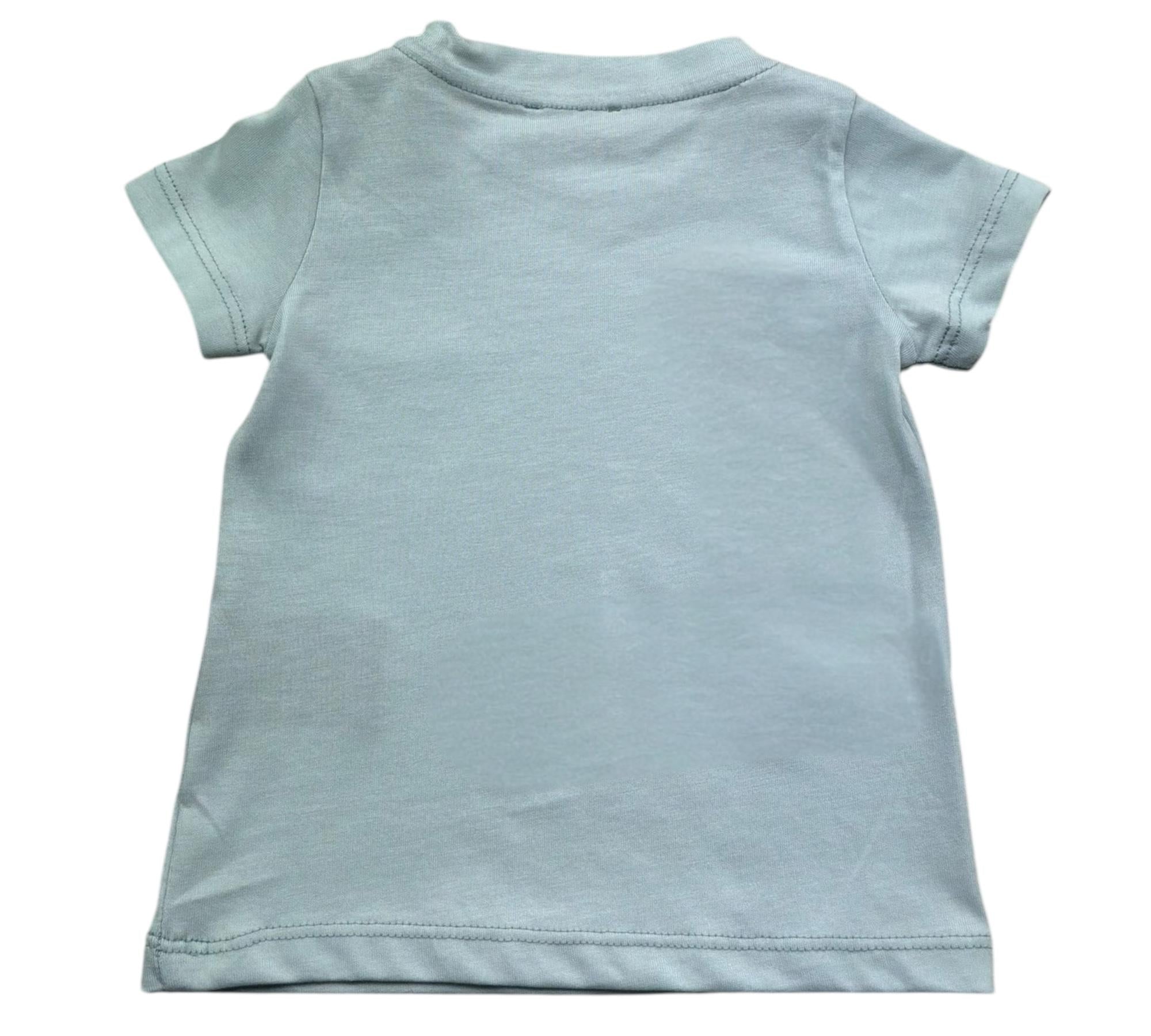 Trussardi T-Shirt Girocollo Tinta Unita con Logo per Neonato TIP26010TS VERDE ACQUA TRUSSARDI 