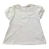 U+È T-Shirt Tinta Unita con Colletto per Neonata UE1773N BIANCO U+è 