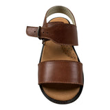 sandalo tinta unita con fibia B3039 MARRONE PANYNO 