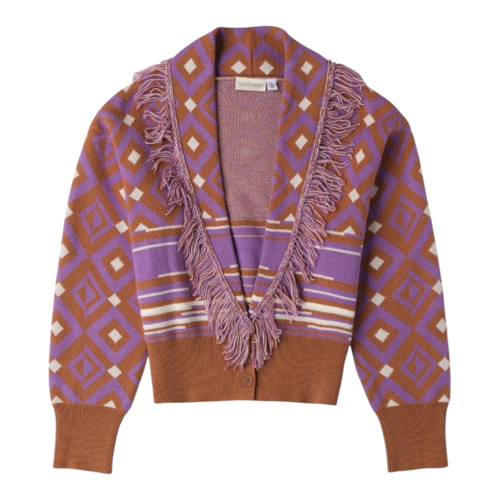 SARABANDA cardigan stampa fantasia Marrone per Bambina 0A779 MARRONE SARABANDA 