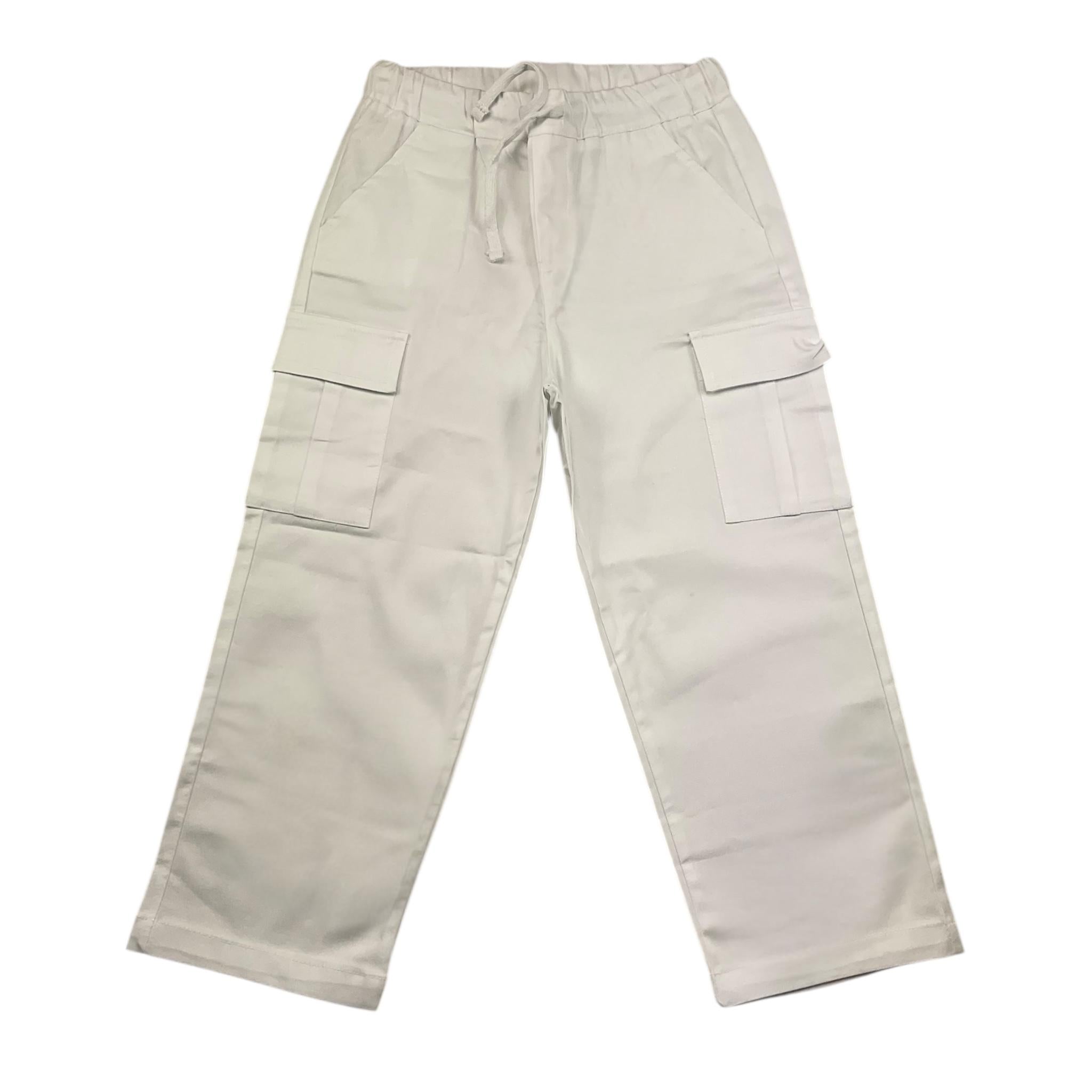 M+E' Pantalone Tinta Unita con Elastico In Vita per Bambino UEM0531 BIANCO M+E' 