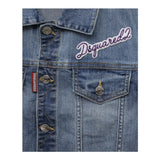 Dsquared2 Giubbino Modello Smanicato In Denim per Bambino DQ2123 BLU DSQUARED2 