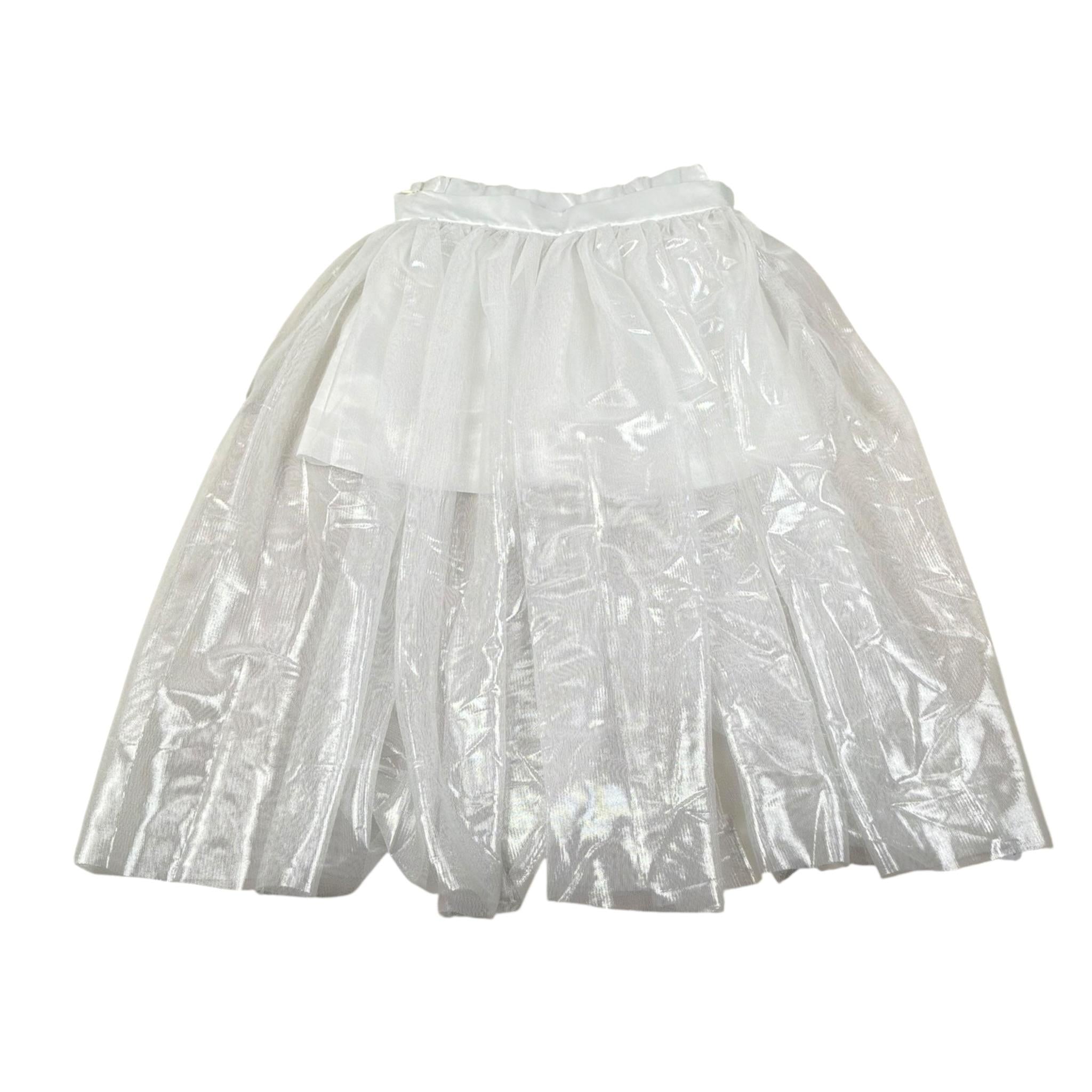 Illiana Short Tinta Unita con Tulle per Bambina 555 BIANCO ILLIANA 