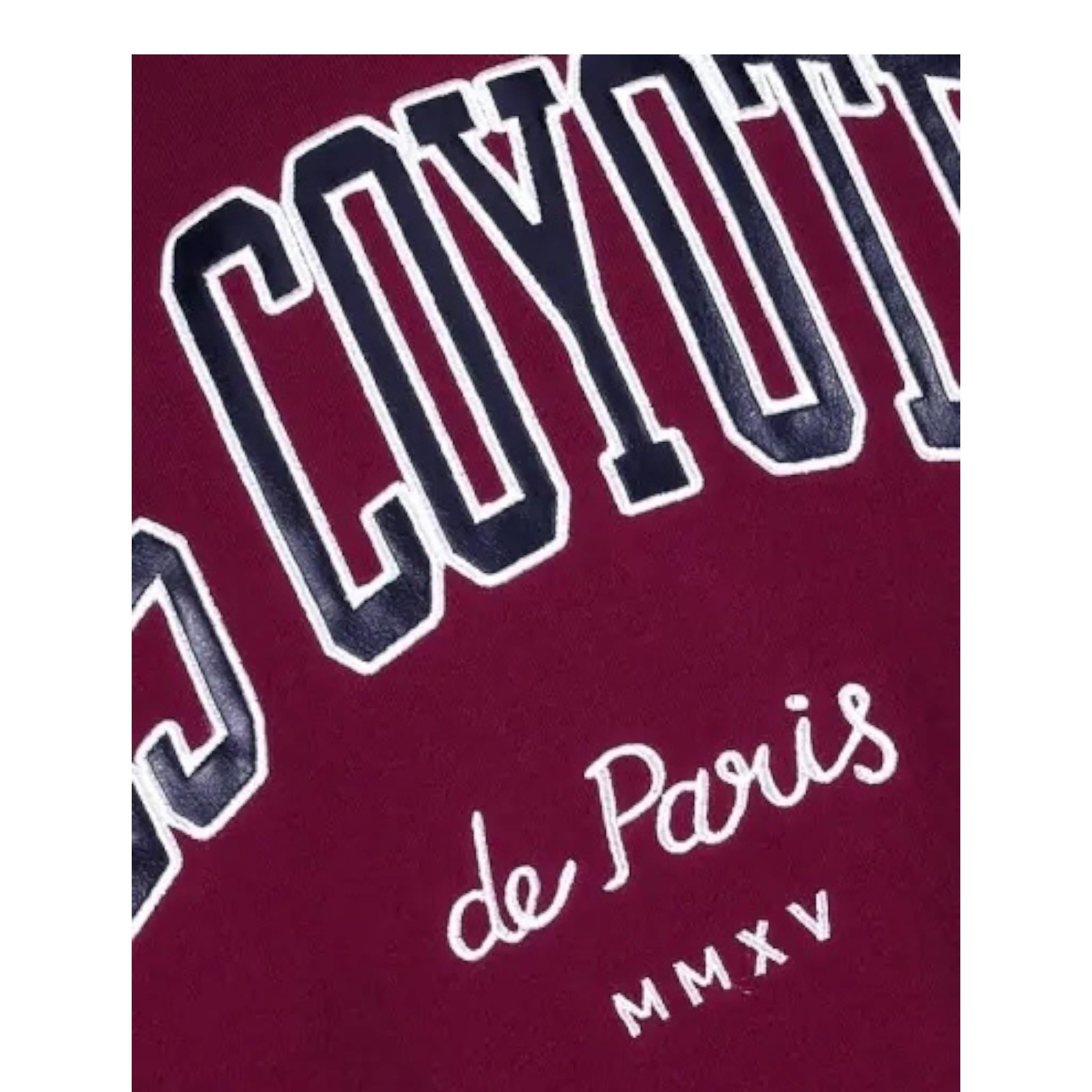 LES COYOTES DE PARIS felpa tinta unita girocollo con stampa Bordeaux per Bambina 12221106 BORDEAUX LES COYOTES DE PARIS 