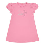 Liu Jo Abito Tinta Unita con Brillantini per Bambina KA5037XX ROSA LIU JO 