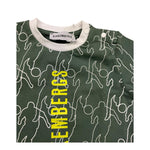 Bikkembergs T-Shirt Girocollo Tinta Unita con Stampe per Neonato BK2143 VERDE BiKKEMBERGS 