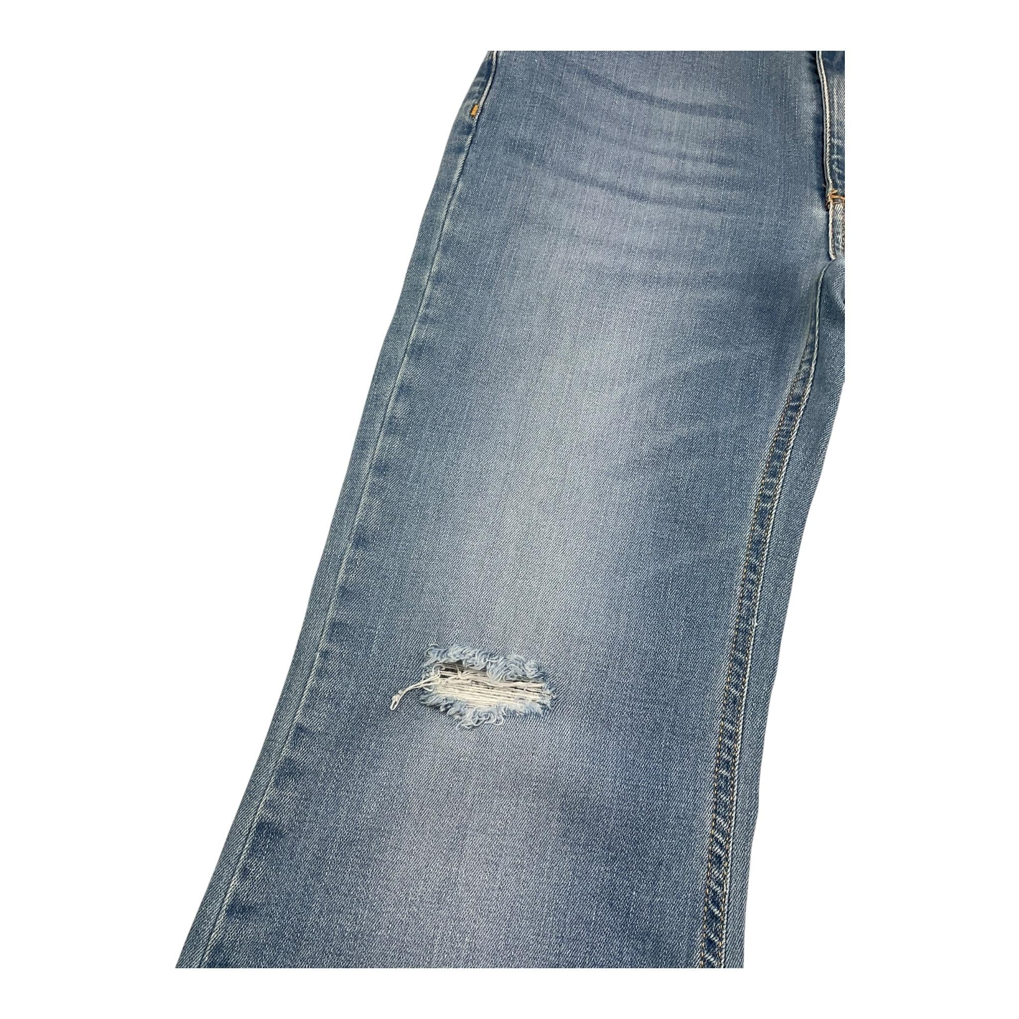 Kocca Jeans Tinta Unita Modello Zampa per Bambina OKIKA AZZURRO Kocca 