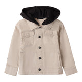 Sarabanda Giubbino tinta unita con Cappuccio Beige per Bambino 0B029 BEIGE SARABANDA 