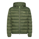 SUN68 giubbino tinta unita con logo e cappuccio Verde per Bambino R44301 VERDE SUN68 
