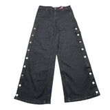 VICOLO jeans tinta unita modello palazzo Nero per Bambina 3141PDZ00012 NERO VICOLO 