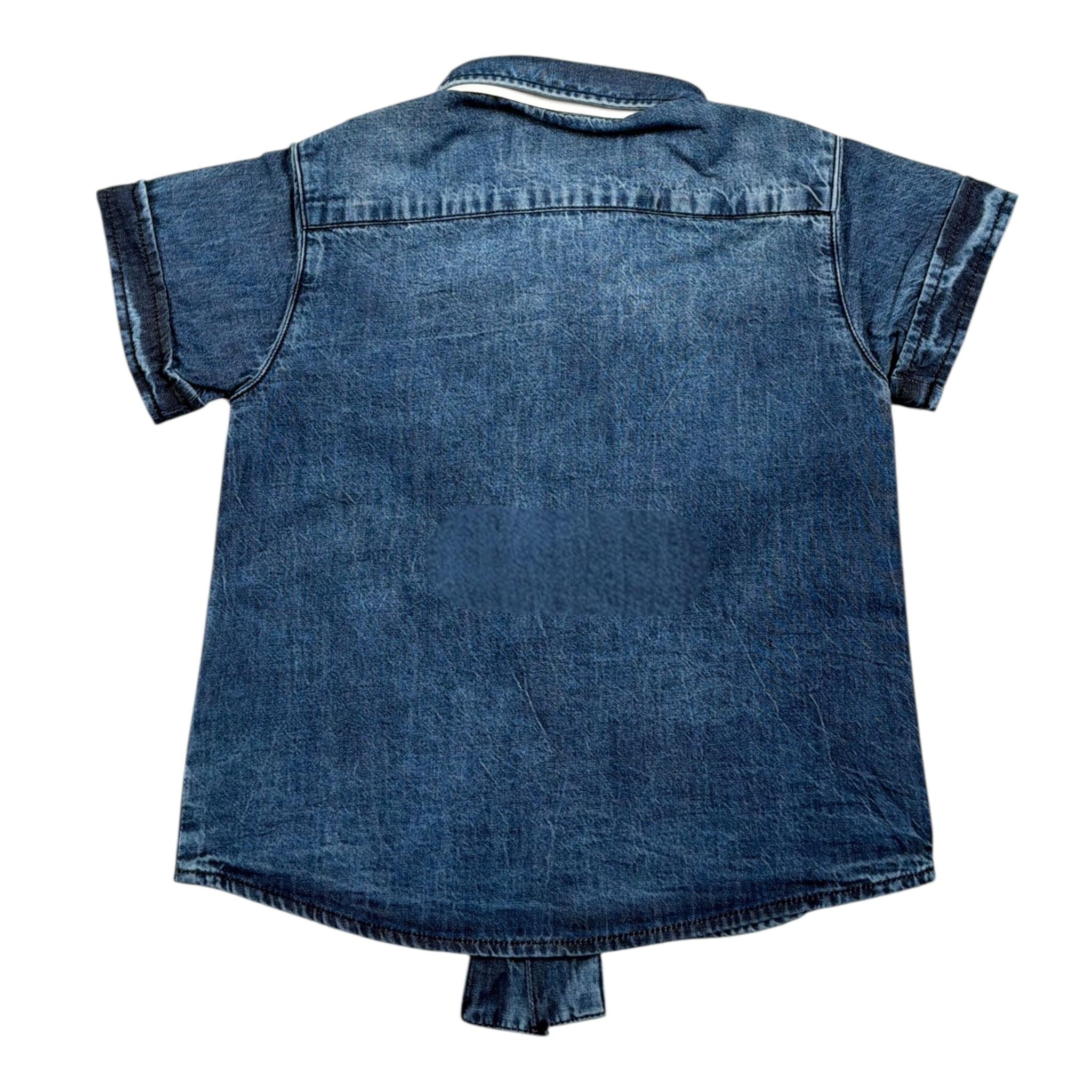 Cesare Paciotti Camicia tinta unita In Denim Blu per Neonato CMP1132B BLU CESARE PACIOTTI 