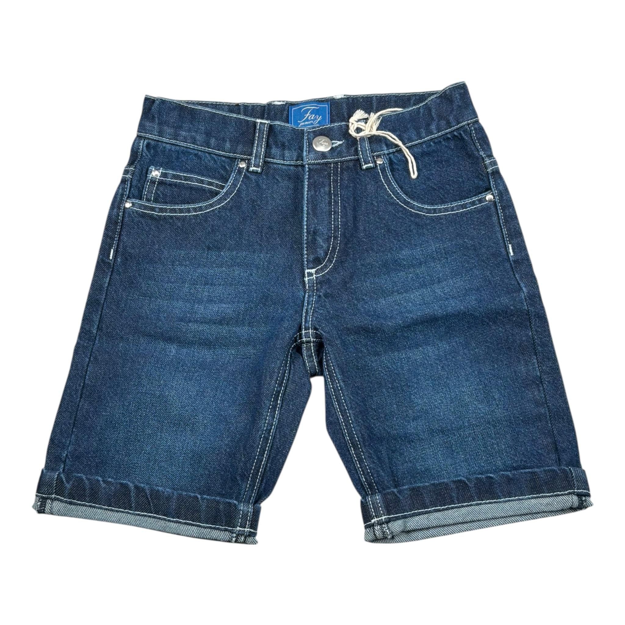 Fay Bermuda In Denim Tinta Unita per Bambino 5O6039 BLU FAY 