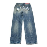 John Richmond Jeans Tinta Unita con Strappi per Bambina RGP26221JE AZZURRO JOHN RICHMOND 