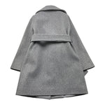 LU LU BY MISS GRANT cappotto tinta unita con cintura Grigio per Bambina LL3224 GRIGIO LU LU BY MISS GRANT 