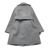 LU LU BY MISS GRANT cappotto tinta unita con cintura Grigio per Bambina LL3224 GRIGIO LU LU BY MISS GRANT 