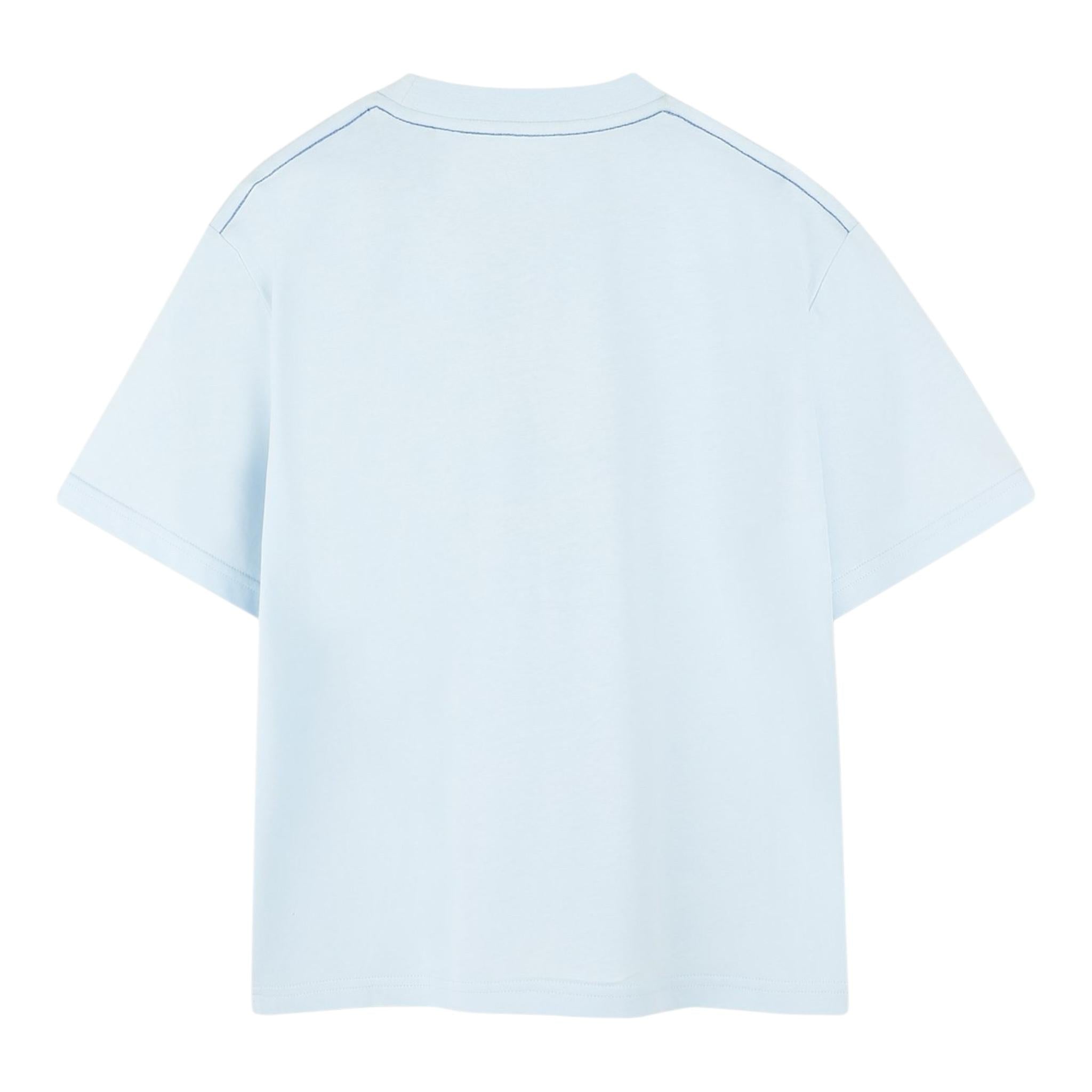 Timberland T-Shirt Girocollo Tinta Unita con Stampa per Bambino T60438 AZZURRO TIMBERLAND 