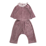 TEDDY E MINOU completo 2pz tinta unita maglia-pantalone Rosa per Neonata 24CP055M0137 ROSA TEDDY E MINOU 