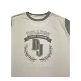 Dnj T-Shirt Girocollo Tinta Unita con Logo per Bambino TSD5114J BIANCO DNJ 