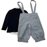 BABY A. completo 4 pezzi camicia-giacca-pantalone-papillon Blu per Neonato B2907 BLU BABY A. 