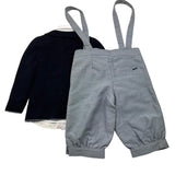 BABY A. completo 4 pezzi camicia-giacca-pantalone-papillon Blu per Neonato B2907 BLU BABY A. 