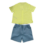 Paz Rodriguez Completo 2 Pezzi Camicia-Bermuda per Neonato 006152657 GIALLO PAZ RODRIGUEZ 