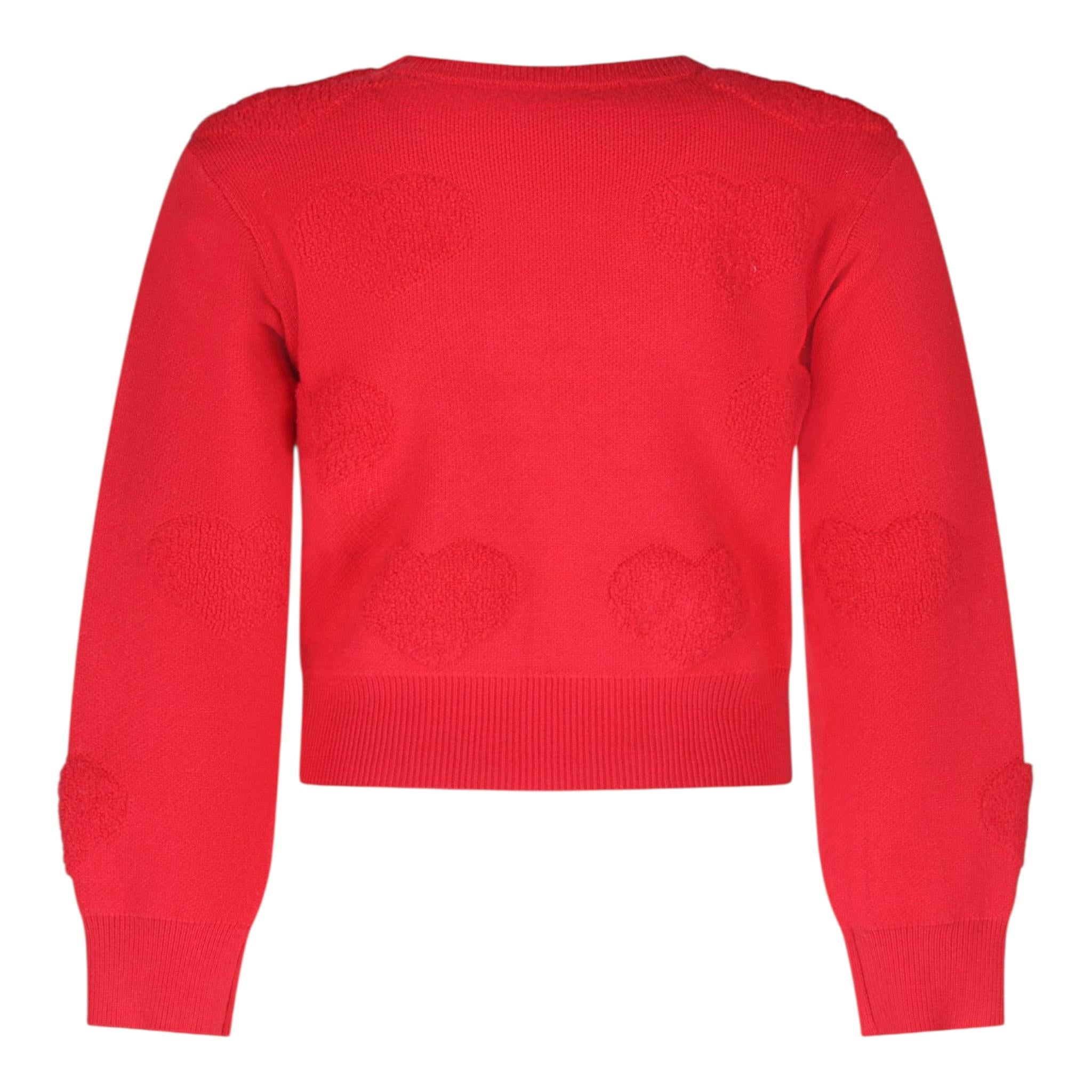 FUN & FUN maglia gircollo tinta unita con cuori Rosso per Bambina FBSW00067 ROSSO FUN & FUN 