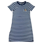 Moschino Abito Bicolore con Fantasia A Righe per Bambina HDV0HN BIANCO/BLU MOSCHINO 