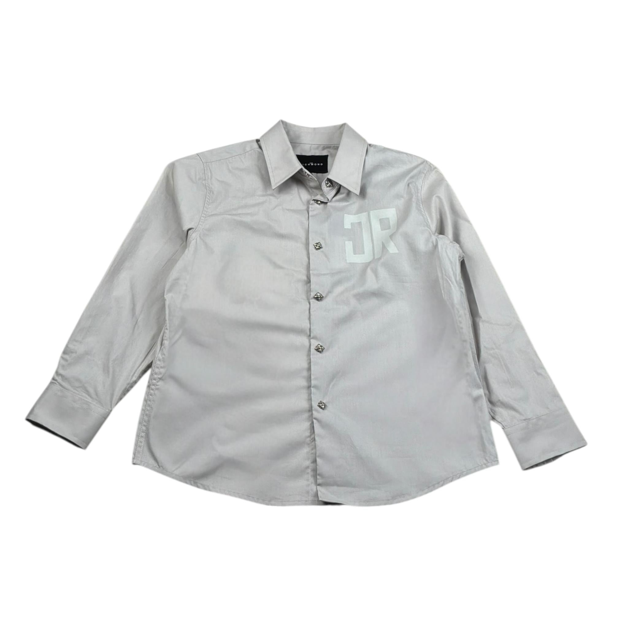 John Richmond Camicia Tinta Unita con Bottoni per Bambino RBP26029CA GRIGIO JOHN RICHMOND 