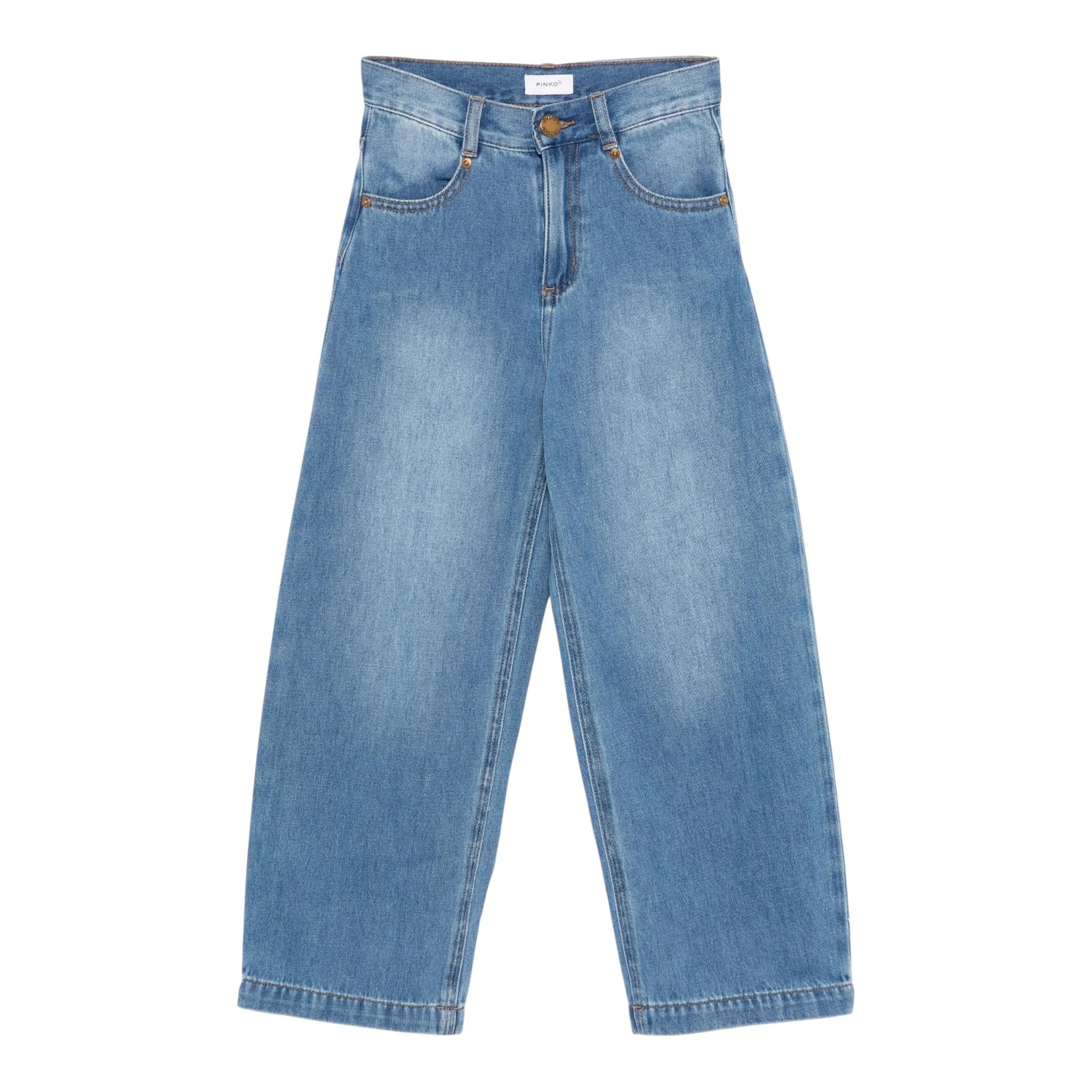 Pinko Jeans Tinta Unita con Logo  per Bambina KFPA012 AZZURRO PINKO 