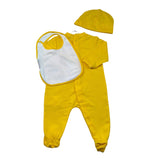Moschino Set Tutina-Bavetta-Cappello per Neonato MOY03I GIALLO MOSCHINO 