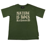 JOHN RICHMOND t-shirt girocollo tinta unita cn stampa in contrasto Verde per Bambino RBA25057TS VERDE JOHN RICHMOND 