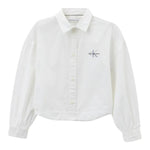 Calvin Klein Camicia Manica Lunga tinta unita con Logo Bianco per Bambina IG0IG02119 BIANCO CALVIN KLEIN 